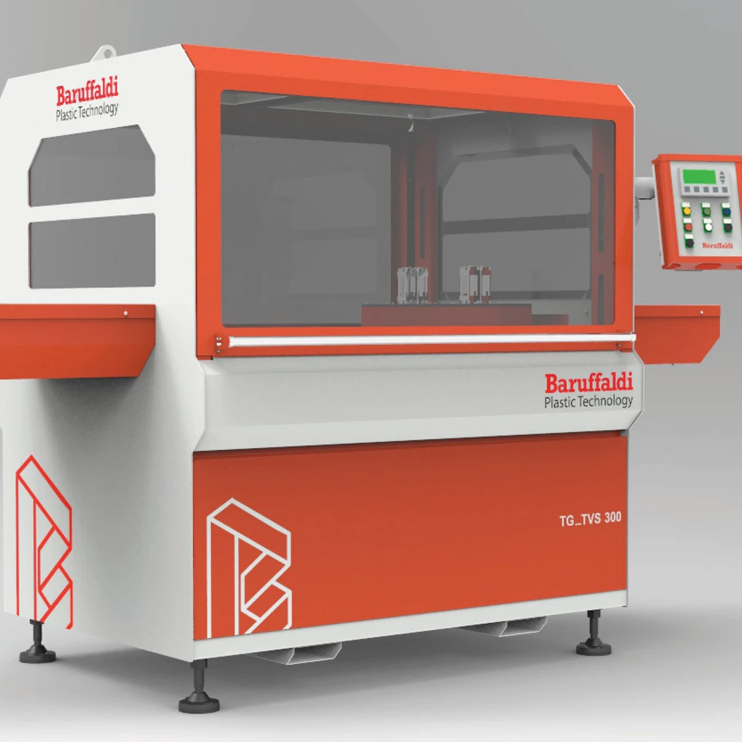 High-productivity Italian Automatic In line Cutting saw type TG. VS 750 for plastic profiles industry