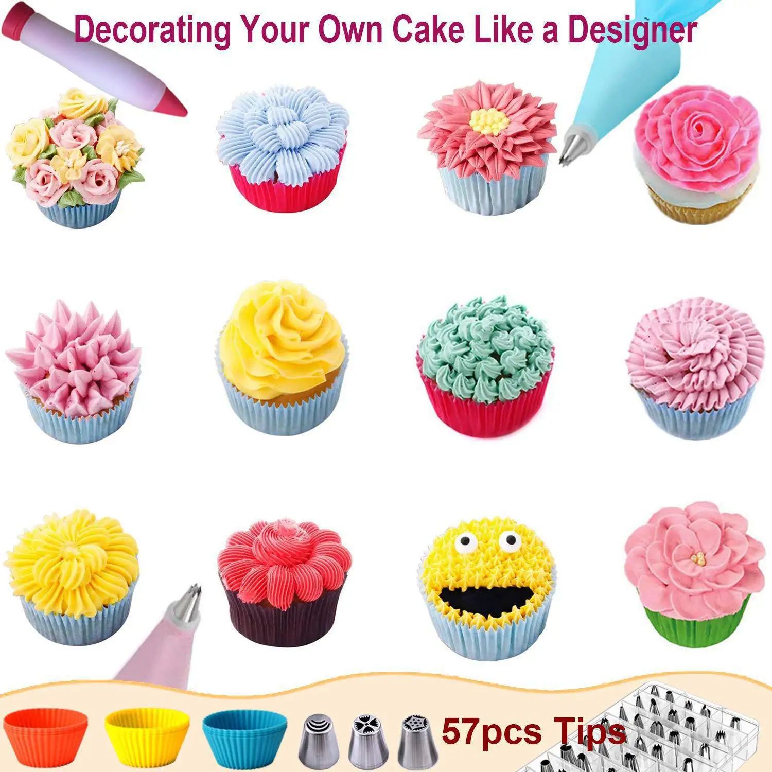  Модные аксессуары крутящийся круг глазурь Набор насадок принадлежности для выпечки инструменты украшения тортов