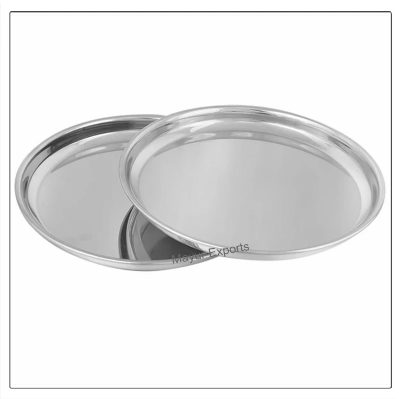 Stainless Steel Round Dinner Plate Lunch Plate
