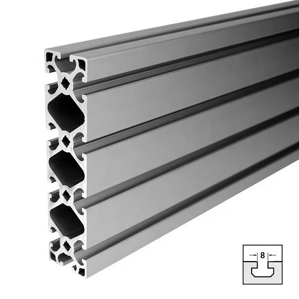 aluminum-extrusion-profiles in Vietnam For door and window with anodized silver surface treatment with OEM services provider