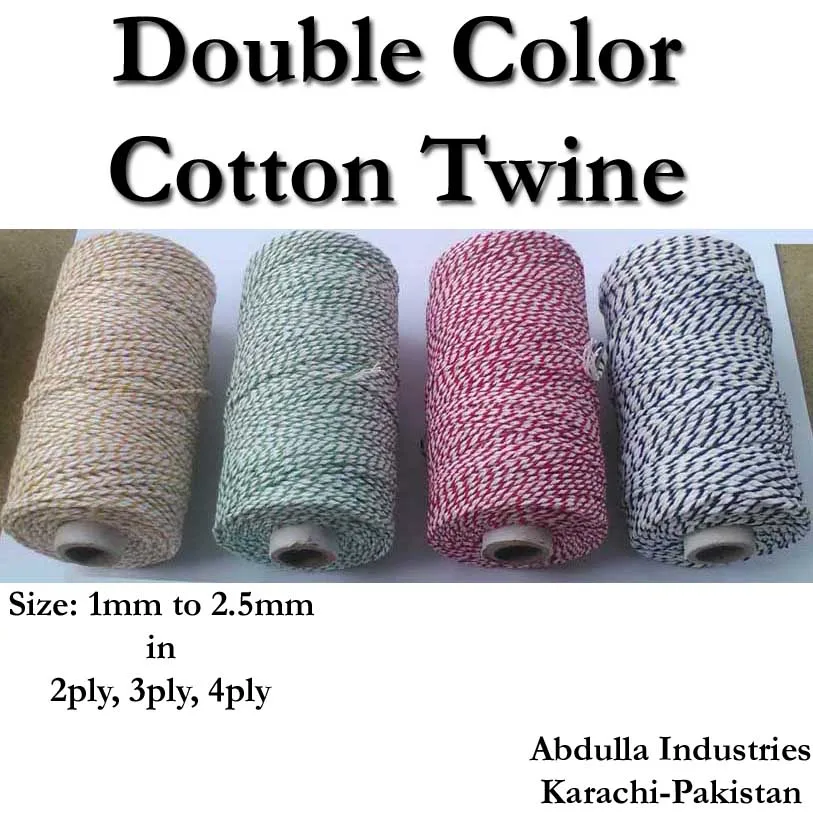 Двухцветный шпагат разноцветный из полиэстера трехцветный