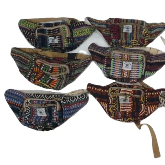 Premium Quality Hemp Money Belt Bag for Women and Men Casual use with Custom Logo Available at Export