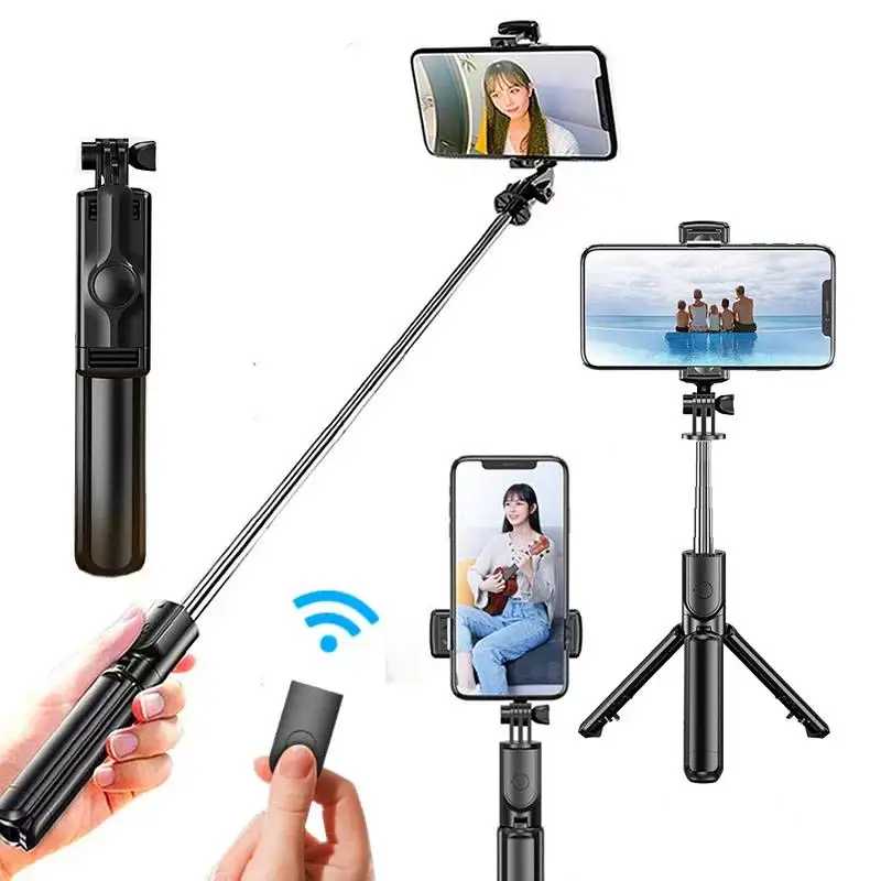Hot Selling Selfie Stick Intergrated Tripod Stand with Wireless Remote for Mobile Phone