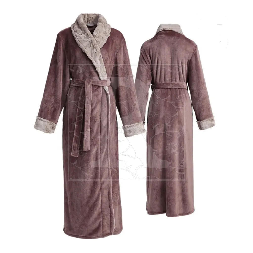 OEM Luxury Hotel Spa white Coral Fleece four seasons Cotton Wholesale hotel bathrobe Plus Size Bathrobe Custom Logo Sleepwear