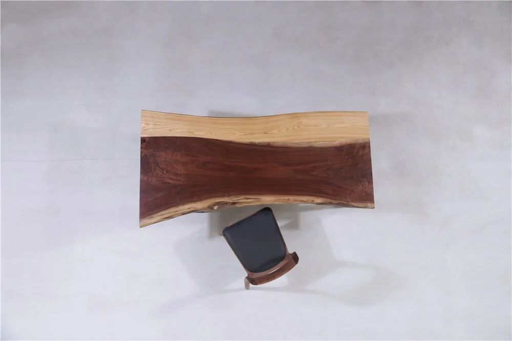 Glued Solid Wood Table Live Edge Slab Table Top Wood Table top Kiln-dry Wood Slab Table Top for home/living/hotel use