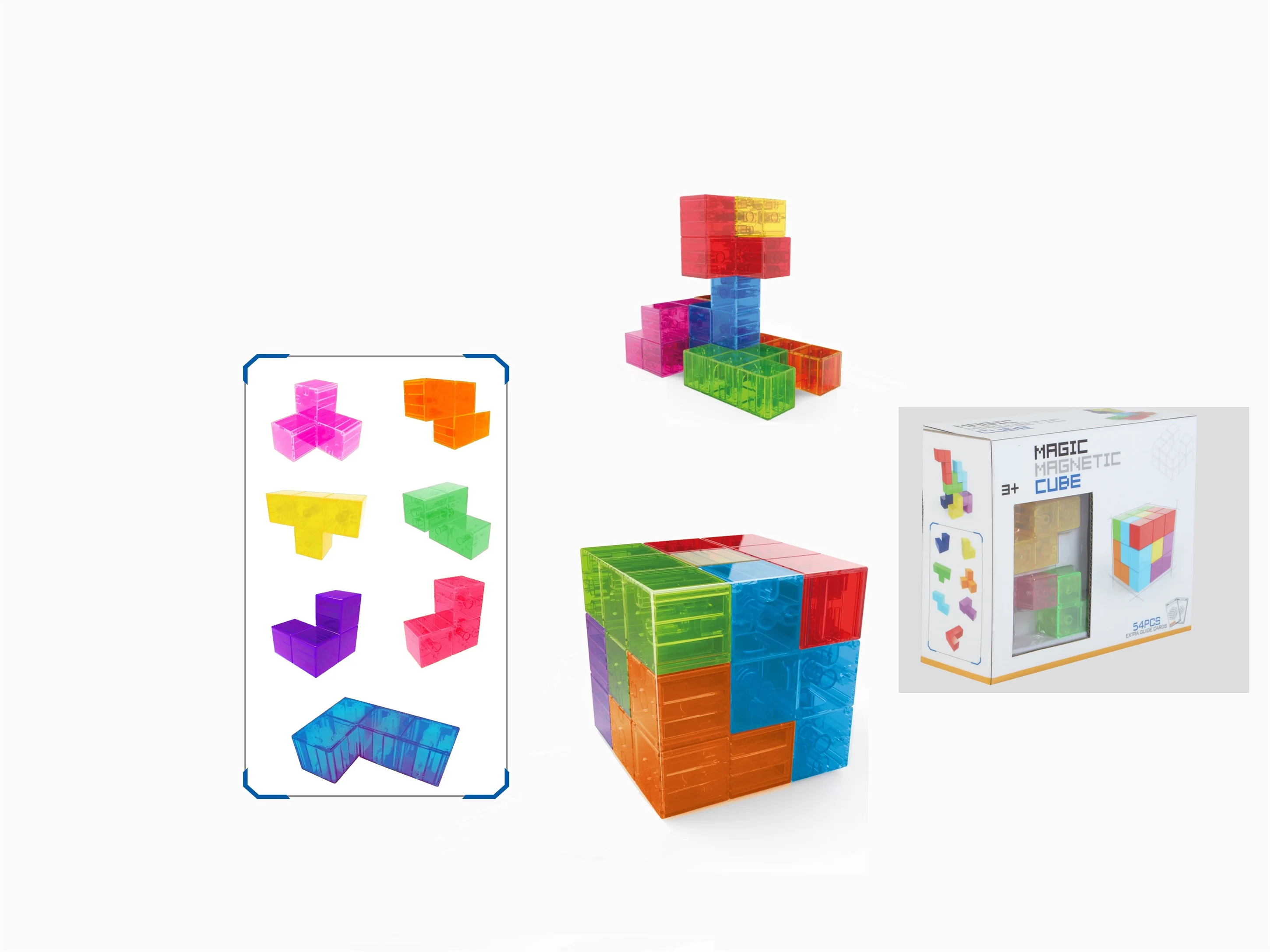 Magnetic Blocks 3D Educational Toys for Children Intelligence Development DIY Building Block Puzzles