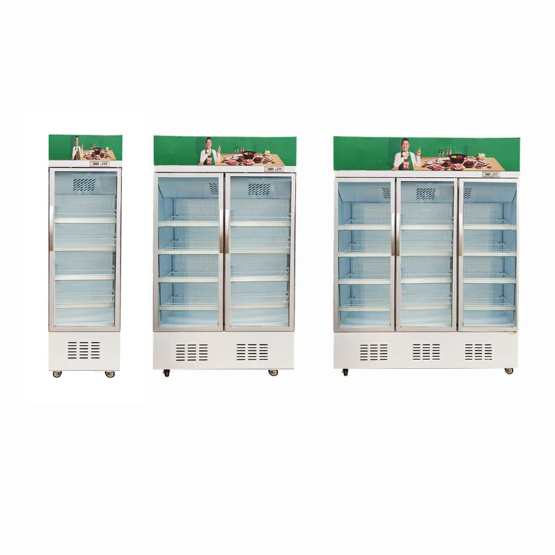  Una ворот стекла Puertas троек доблес Simples Visicooler Con Luz светодиодные Estantes exhibicion El цвет