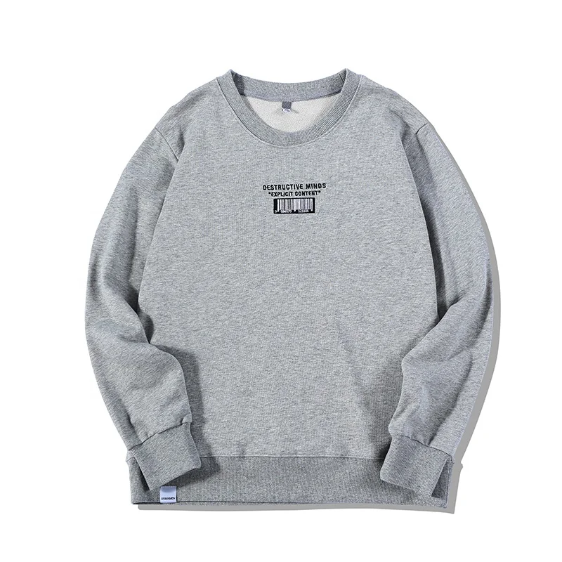 Lowest Price	Express order comfort Small MOQ Screen Print digital print Embroidery sweatshirt for men with rib