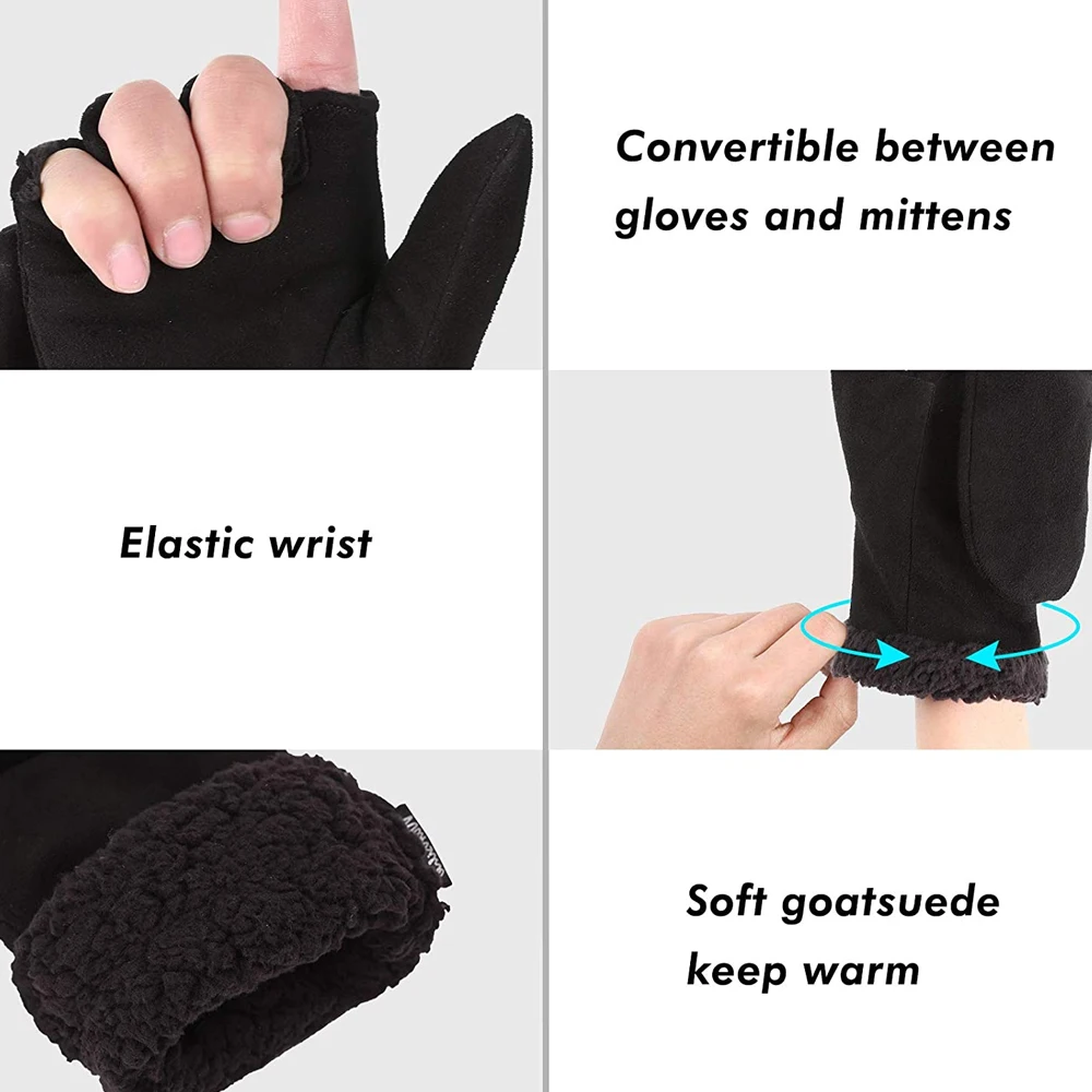 Best Design Cold Weather Fishing Mittens and Fingerless Gloves with 3M Thinsulate With Custom Logo