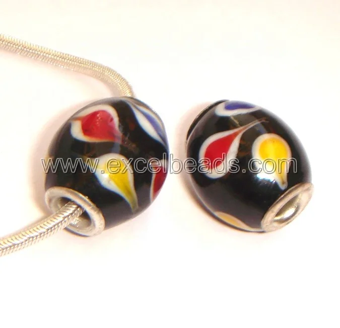 Beads Big Hole Lamp Work Glass Beads Red round bead for jewelry decoration From Wholesale Supplier Excel Exports