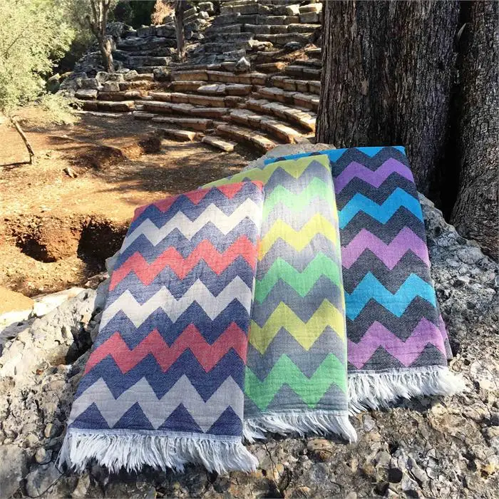 OYA HOME Peshtemal High Quality Organic Turkish Beach Towel 90 x 170 cm