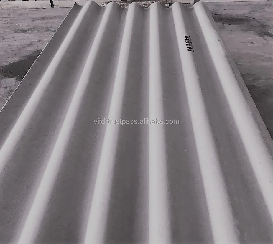 Fiber Cement Corrugated Roofing Sheet Grey Color Best Choice for Roof No Asbestos Profile