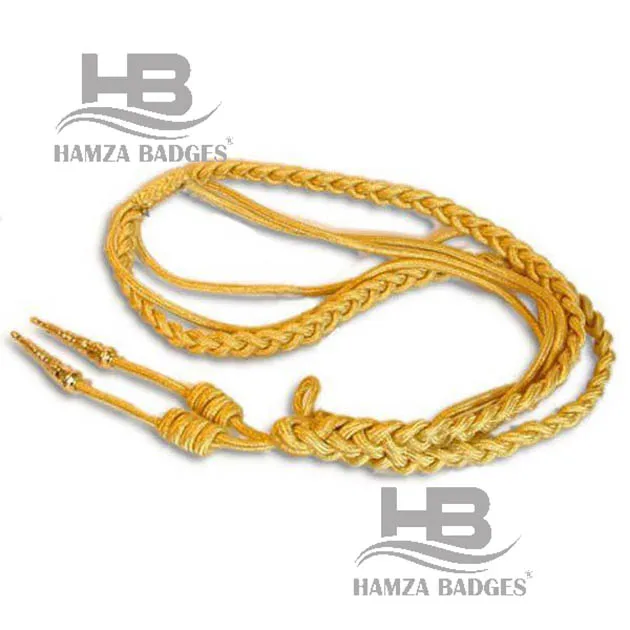
Uniform Accessories, Gold Wire Aiguillette/ Military Uniforms Aiguillette 