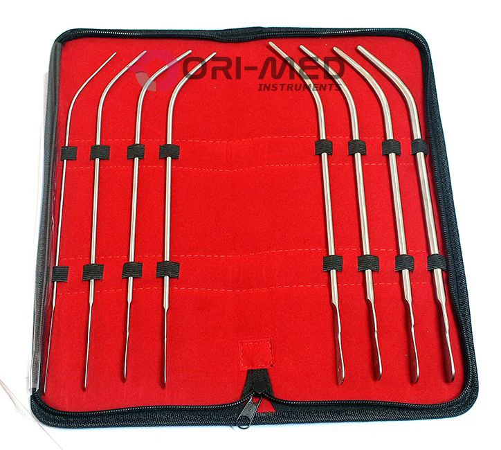 Custom OEM Strong Metal 8 pieces Set of Pratt Ultrine Dilators 13mm 43mm Medical Material Stainless Steel