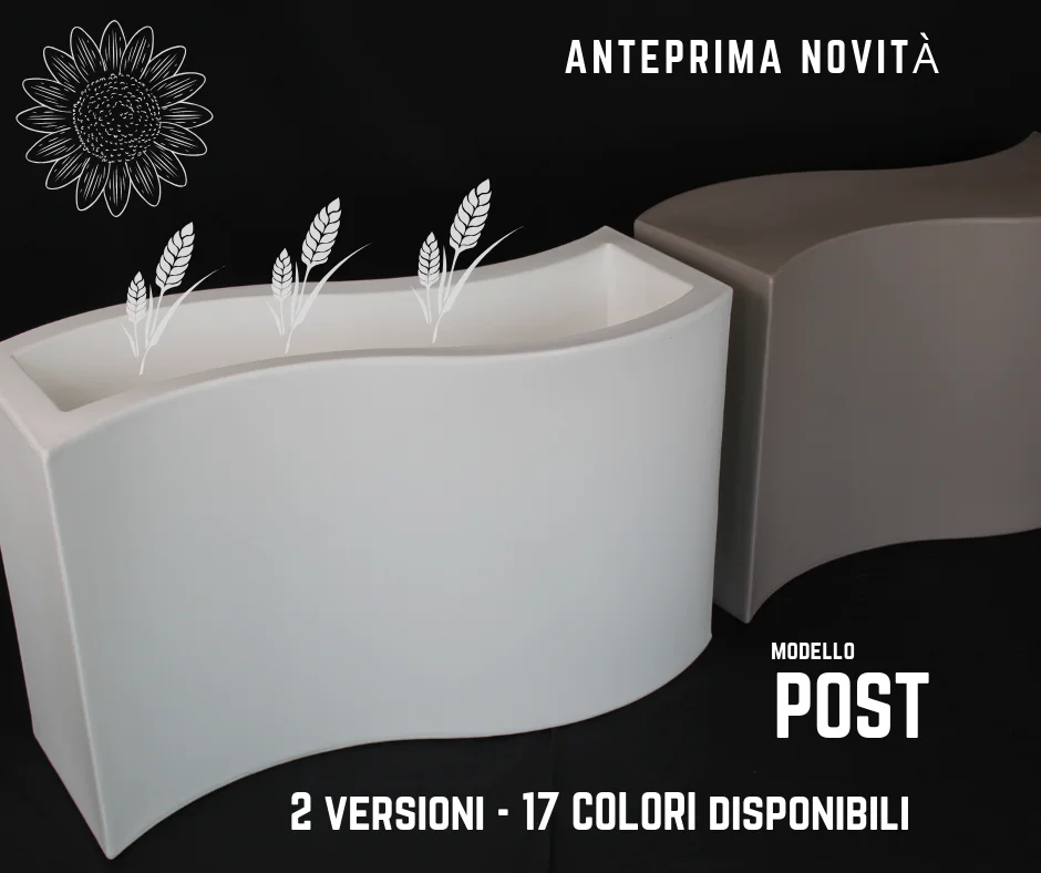 Итальянская пластиковая ваза лучшего качества для сада