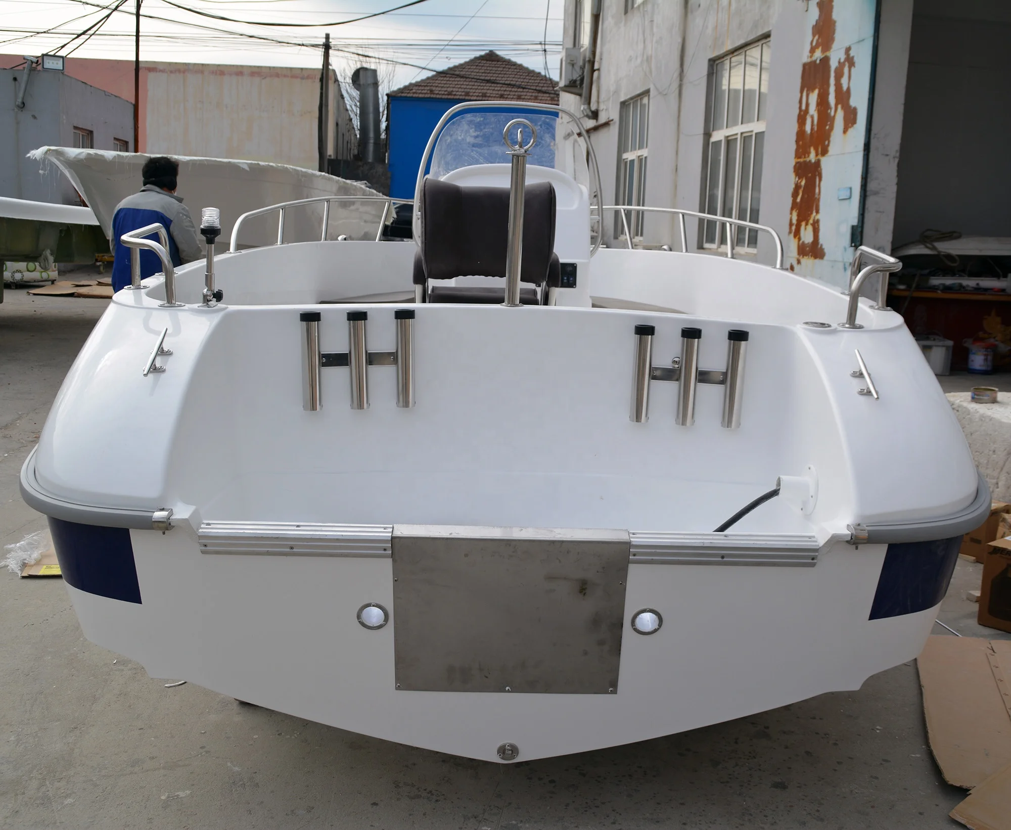 
Classic double hull XM580 fiberglass boat for fishing leisure speed sport boating high speed 