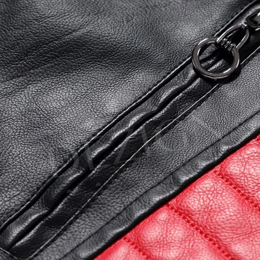  Новейший дизайн однотонная мужская кожаная куртка лучшее качество для продажи