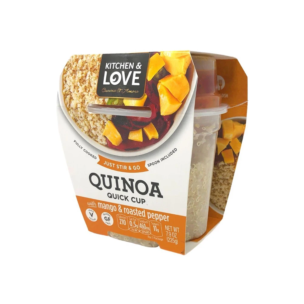 RTE Quinoa Meal - Mango & Roasted Peppers Food Ready To Eat Vegan  Fiber & Protein Organic Feed