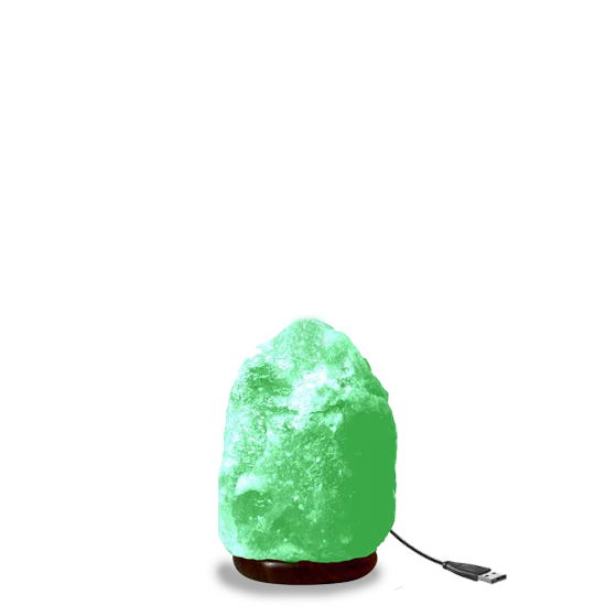 Himalayan Salt Gemotrical Shape Natural USB Shape Lamps
