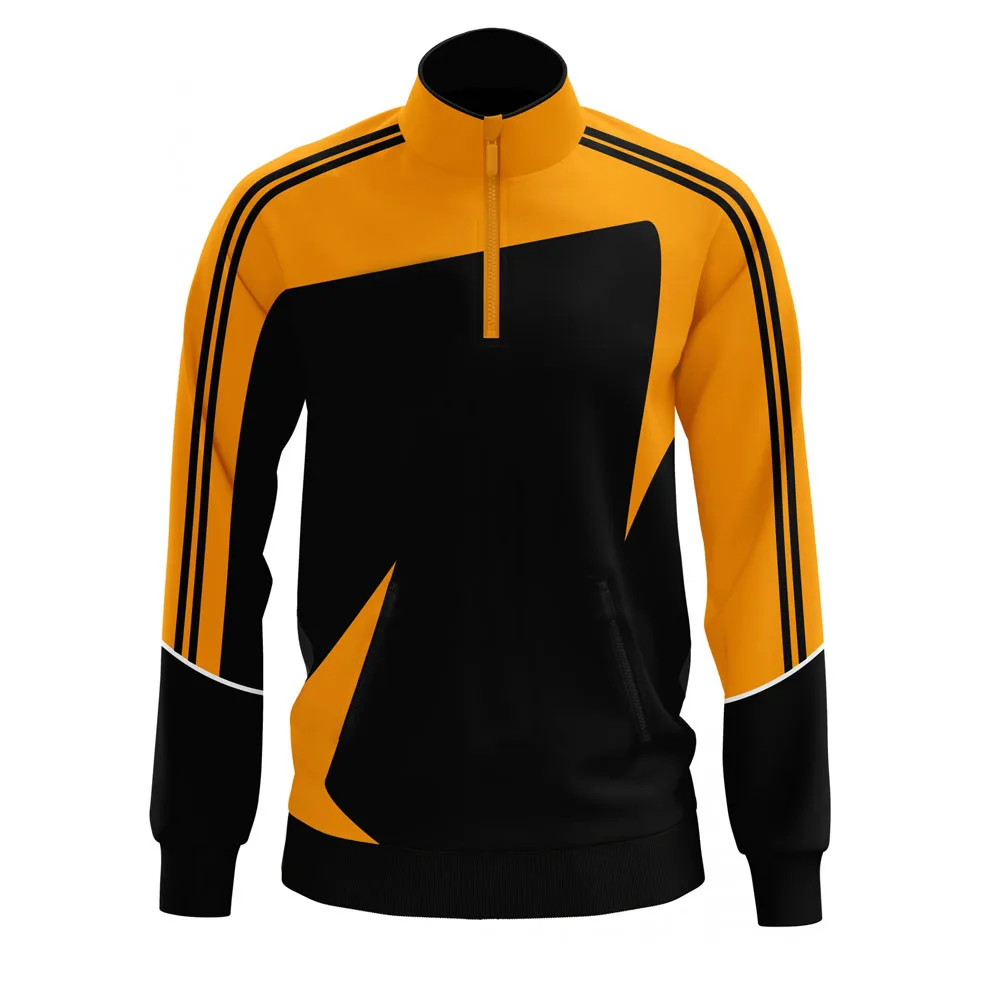  Зимняя флисовая куртка GAA из полиэстера с модным воротником и индивидуальным логотипом 1/4 топ на молнии в непрерывном стиле