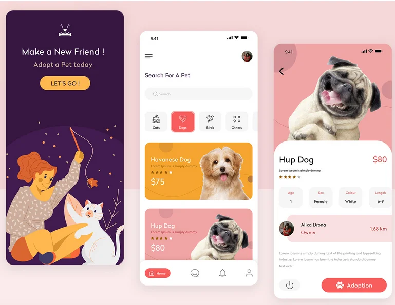 Top Notch Pet Shop Ecommerce App | Mobile Pet Care app Development