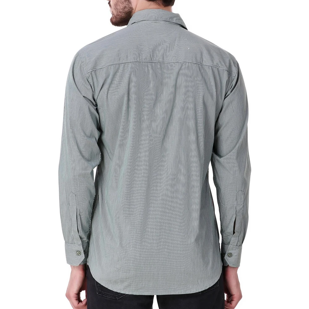  Мужская Фланелевая рубашка из 100% органического хлопка с 2 нагрудными карманами