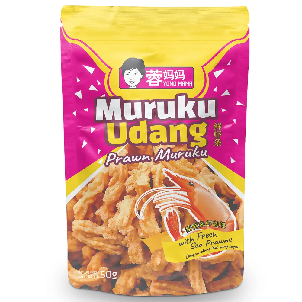 Halal Prawn Muruku Wholesale Instant Healthy Seafood Prawn Shrimp Snack Crispy Cracker Muruku Kerupuk Meat Snack