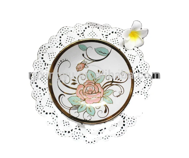 Chaozhou porcelain factory gold plated turkish tea set