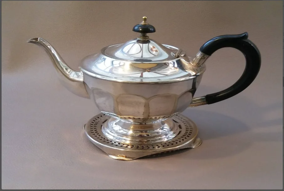 Скандинавский EPNS Серебряный латунный Чай Кофе Кава набор с 3 кастрюлями для чая сахар молоко подарочные наборы серебряным покрытием Свадебные фирменные