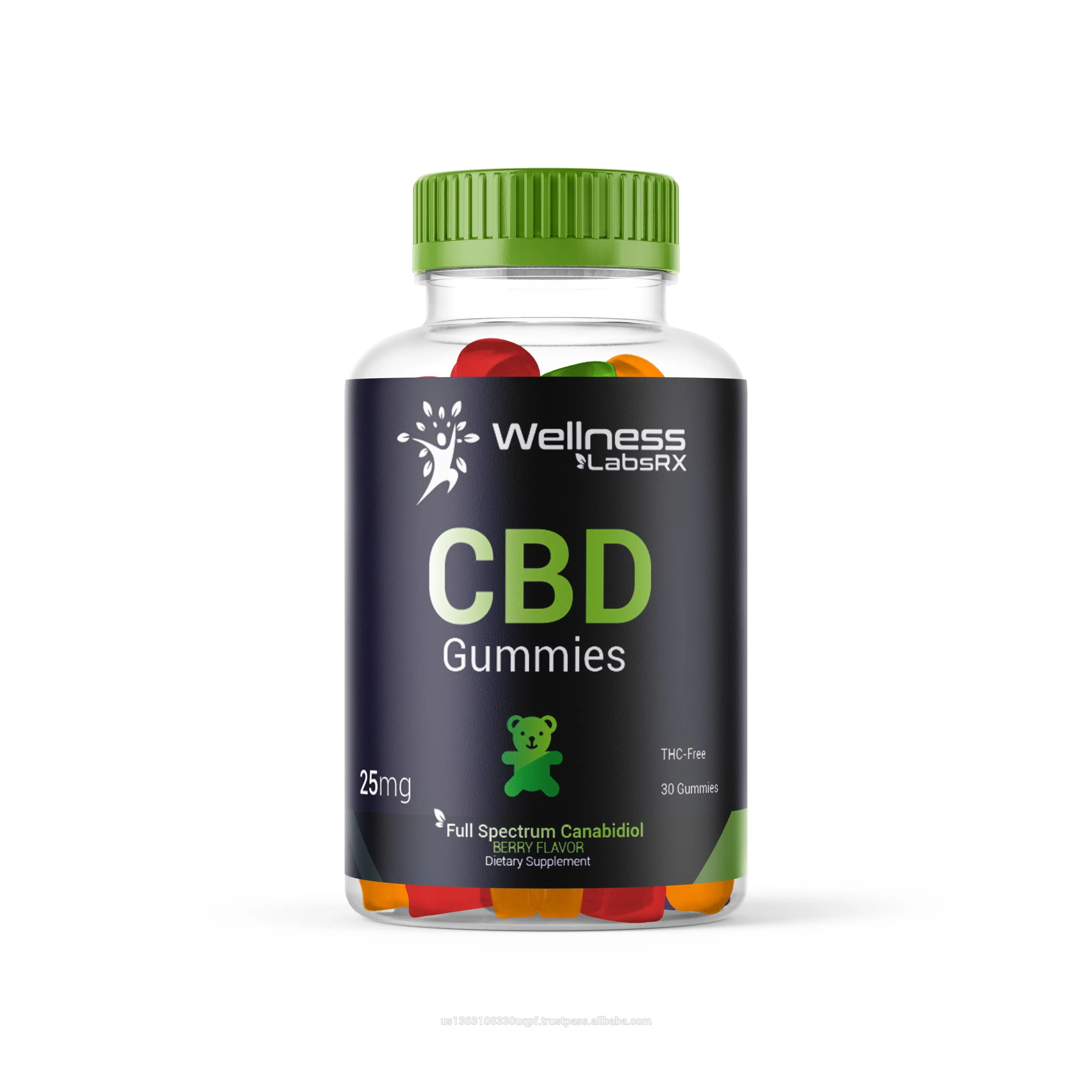 
4-pack Full Spectrum CBD Gummies for Anxiety, Stress, Pain Relief, Inflammation, Immune Support, Sleep - 25mg 