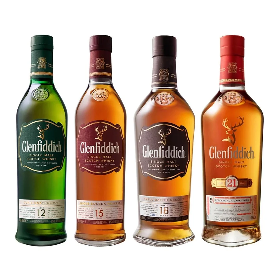 Best Selling Glenfiddich 12 Year Old Single Malt Scotch Whisky Glenfiddich Distillery Whiskey In Stock