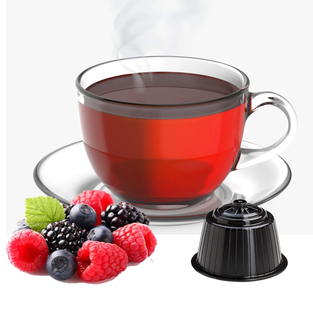 Made in Italy Berries - Red Fruits Infusion. Herbal Tea Dulce Gusto Compatible Capsules - 32 dolcegusto capsules in box