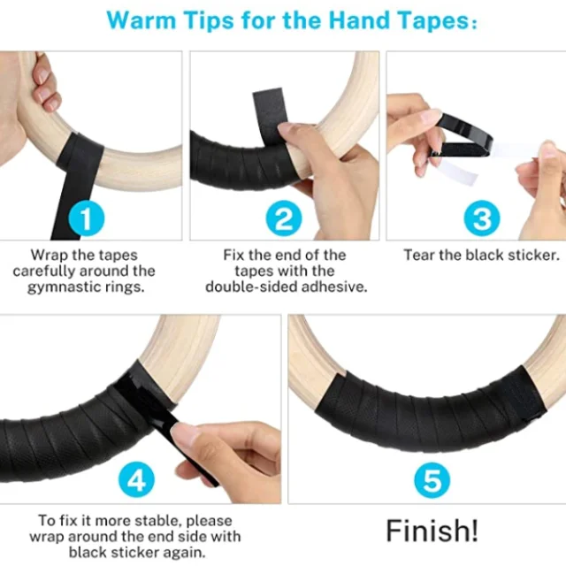 High Quantity Fitness Training Numbered Straps Wood Gymnastic Rings