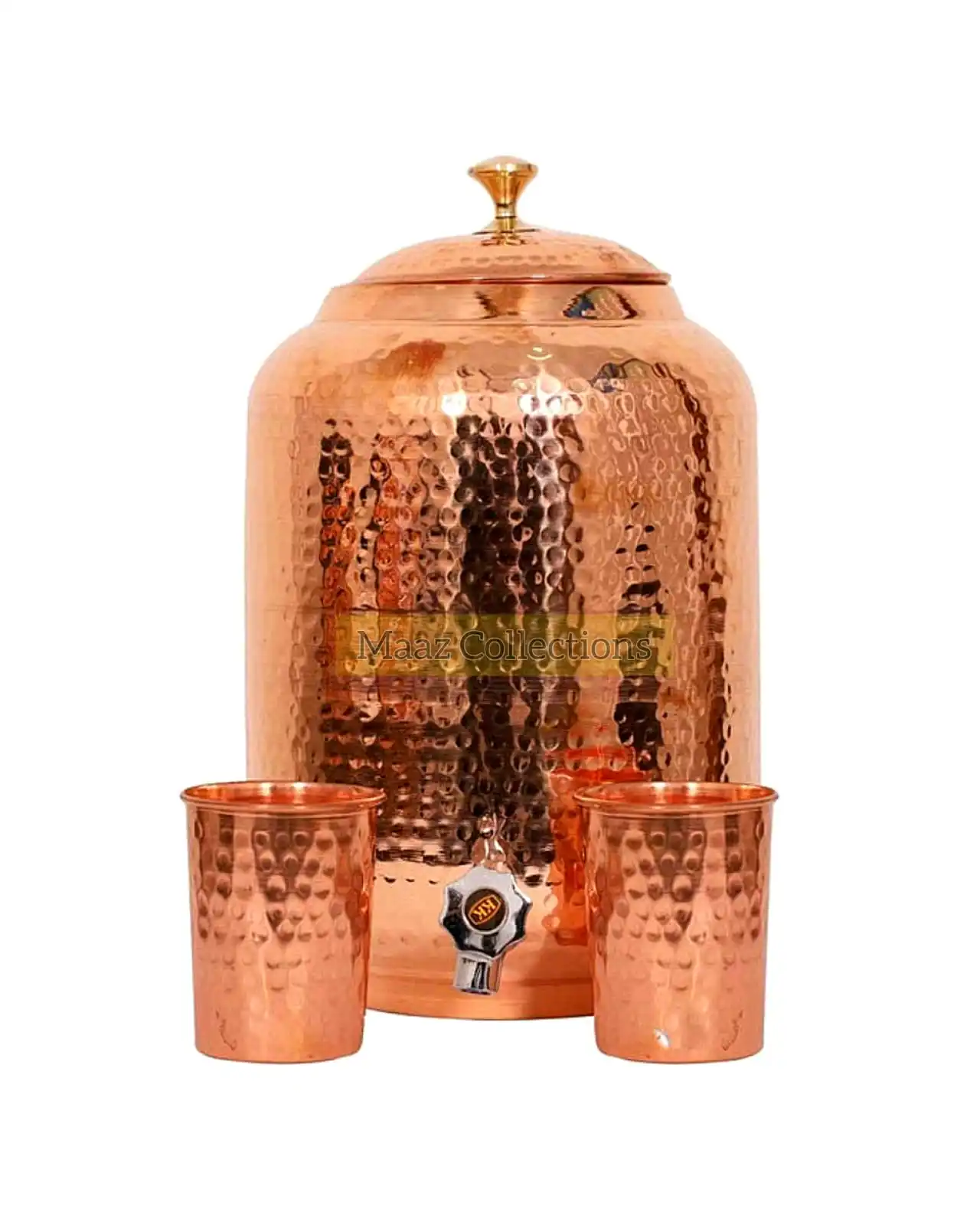 Custom made Hammered 100% Pure Copper Dispenser Handmade Ayurveda Water Pot Copper Water Storage Tank