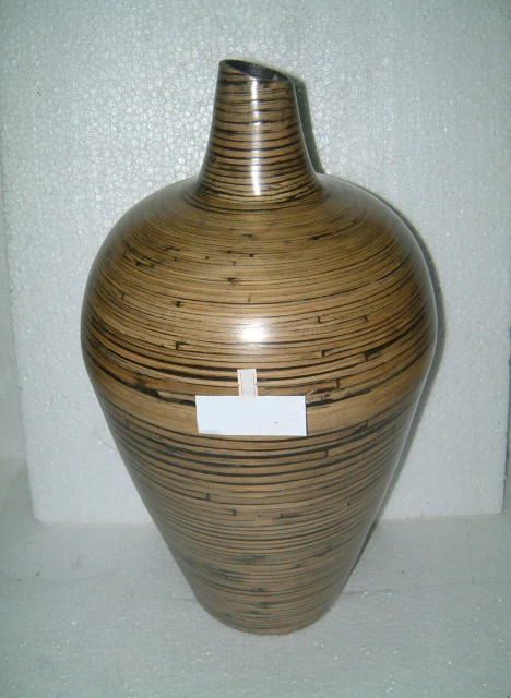 
Vietnam handmade Spun-bamboo round vase suitable for home-decor, houseware, tableware and kitchenware 