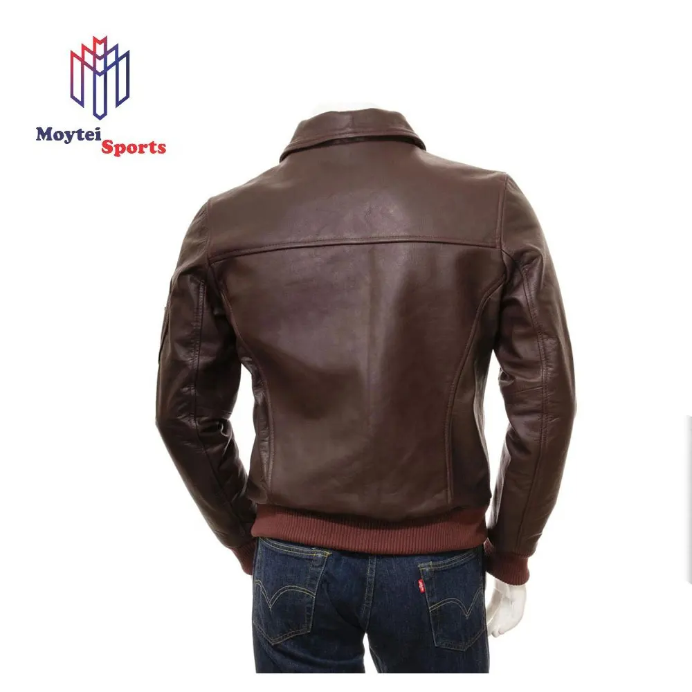 Wholesale Fashion men designs leather jacket custom winter