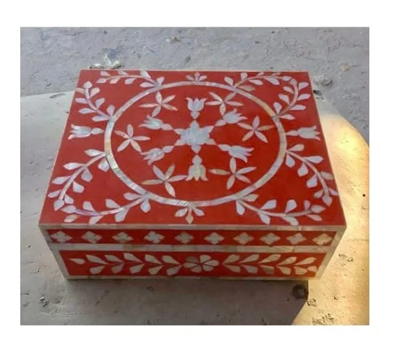 New Best Design Wood Resin Jewelry Boxes 2 Pcs Gifted & Promotion Items Storage Box Best Gift for Birthday by Quality Handicraft