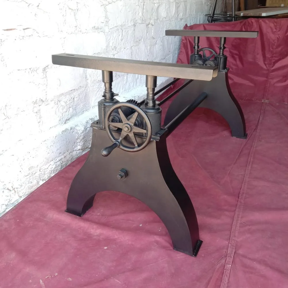 White Hure Crank Table Base, Industrial crank table base