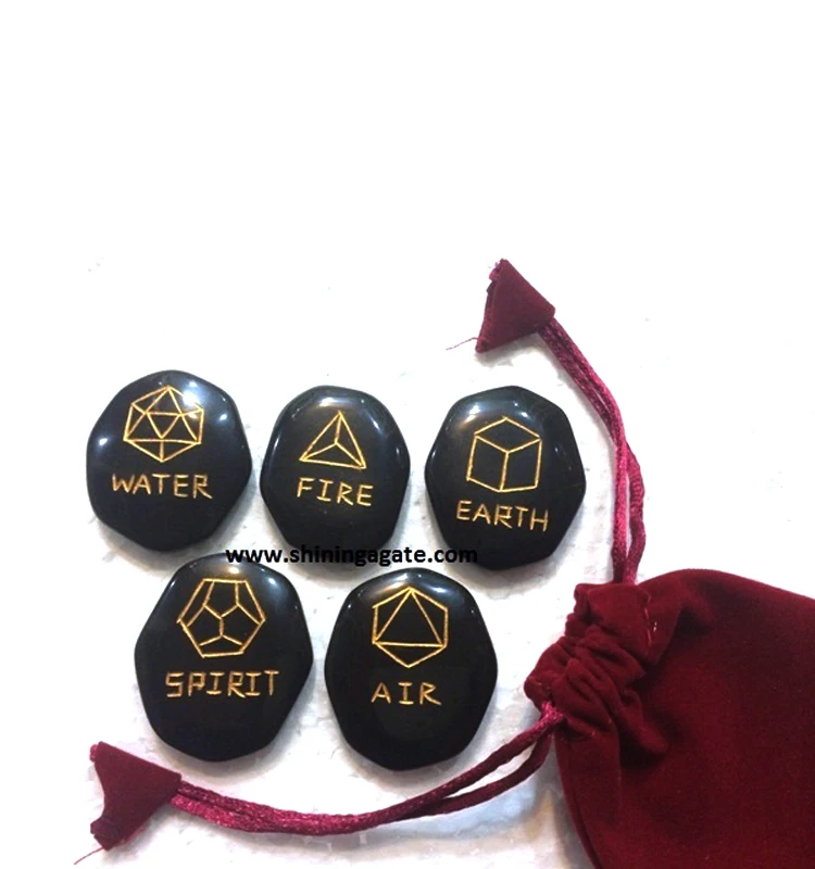  Черный Jasper комплекс в виде геометрических фигур palmstone комплект с сумочкой комплекте; Оптовая продажа Языческие Шаманство из драгоценных камней Необычные