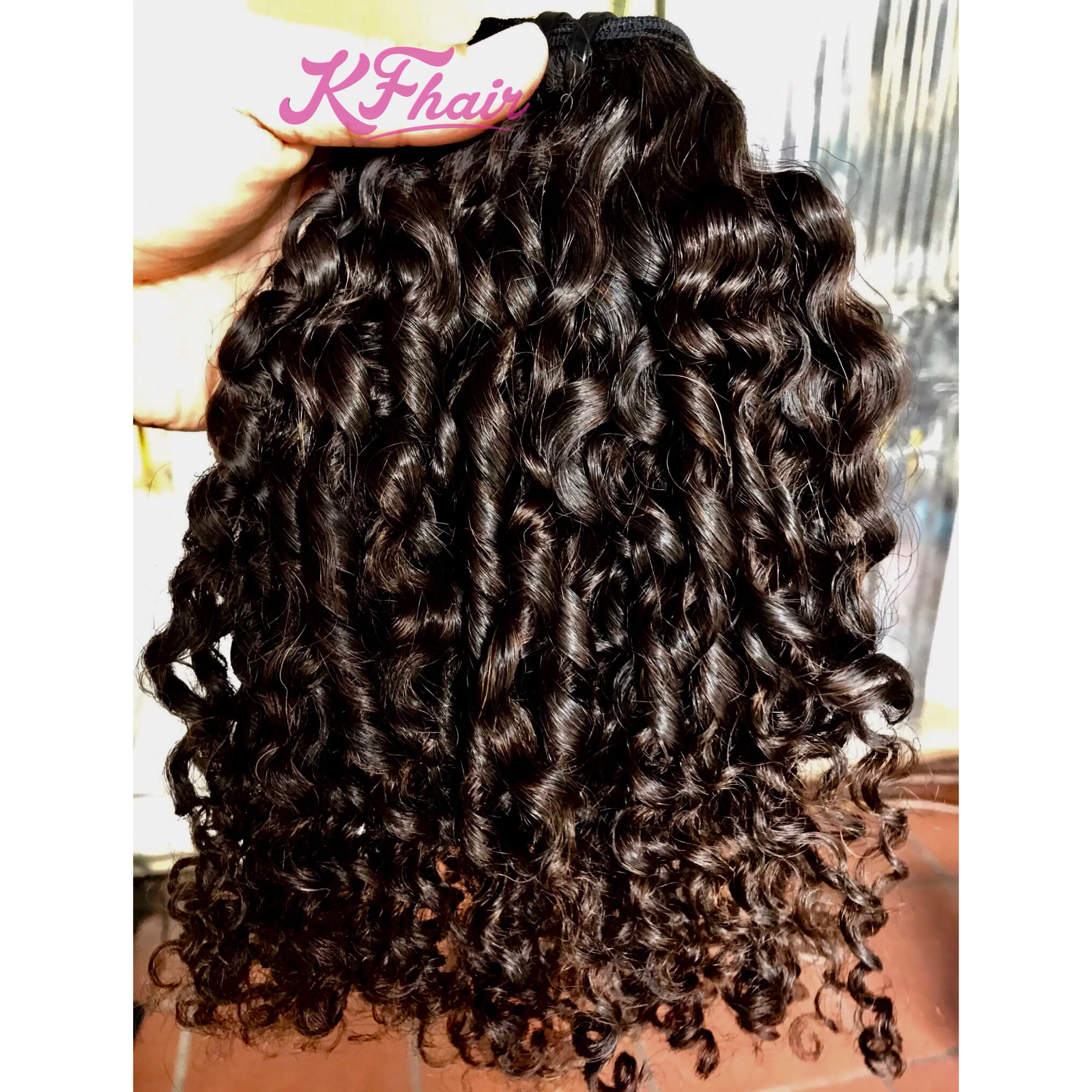 Красивая прическа 100% Необработанные кудряющие волосы Пикси выровненные кутикулы человеческие с бесплатным образцом