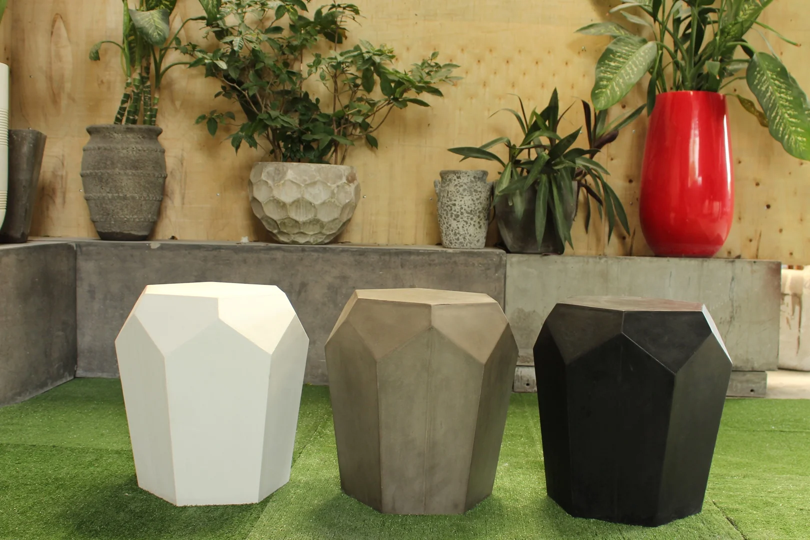 Unique Outdoor Garden or Indoor Furniture gray concrete End Table / Side Table Completely waterproof For Bedroom or Living Room