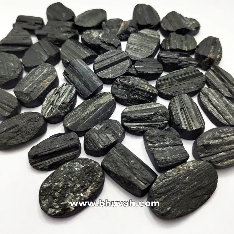 Top Assorted Quality Loose Jewelry Gemstone Drusy Stone Natural Black Tourmaline Druzy