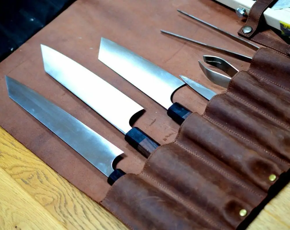 
Leather knife roll chef knife bag leather knife roll 