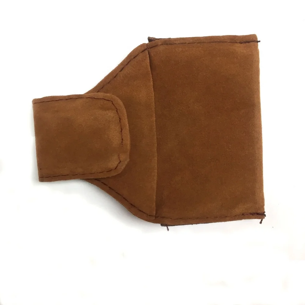 Billiards Cue Chalk Holder Pouch PU Leather Portable Pool Cue Chalk Bag