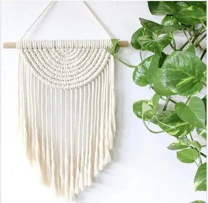 Buy Bohemian Handmade Macrame Wall Hanging Home Accessories made by 100% Cotton Macrame Cord From India