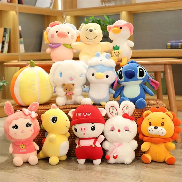 Low Moq Custom Peluches De Patitos Goat Deer Cow Chicken Sheep Horse Plush Squirrel Toy Wholesale Frog Stuffed Animal Pig