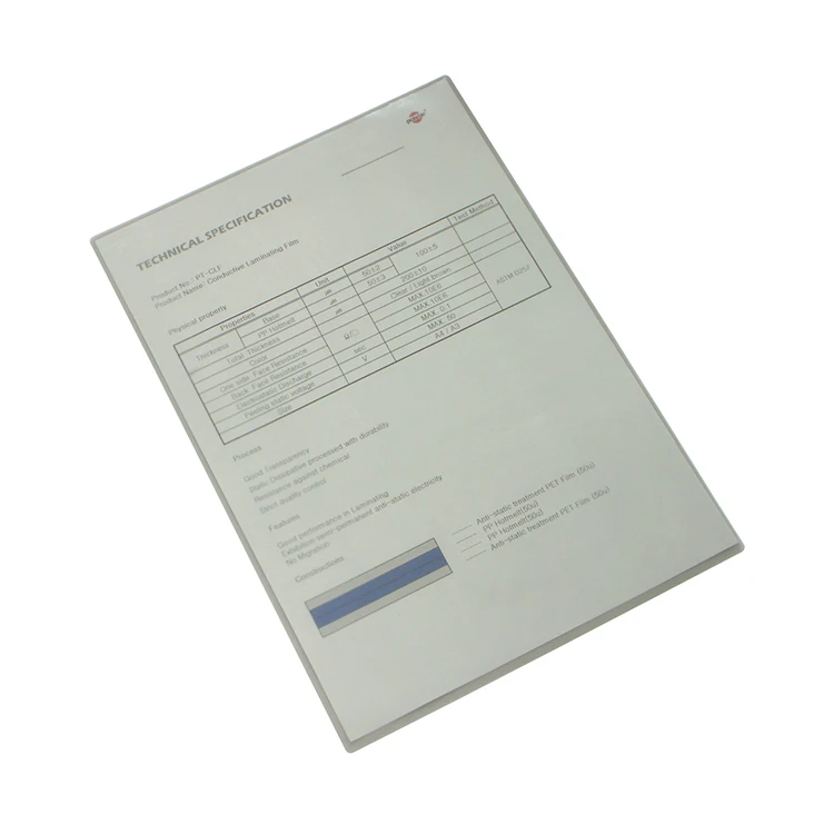 Новинка Лидер продаж прозрачная пленка для ламинирования ESD Защитная документов с ламинированием 2 цвета канцелярские принадлежности чистой