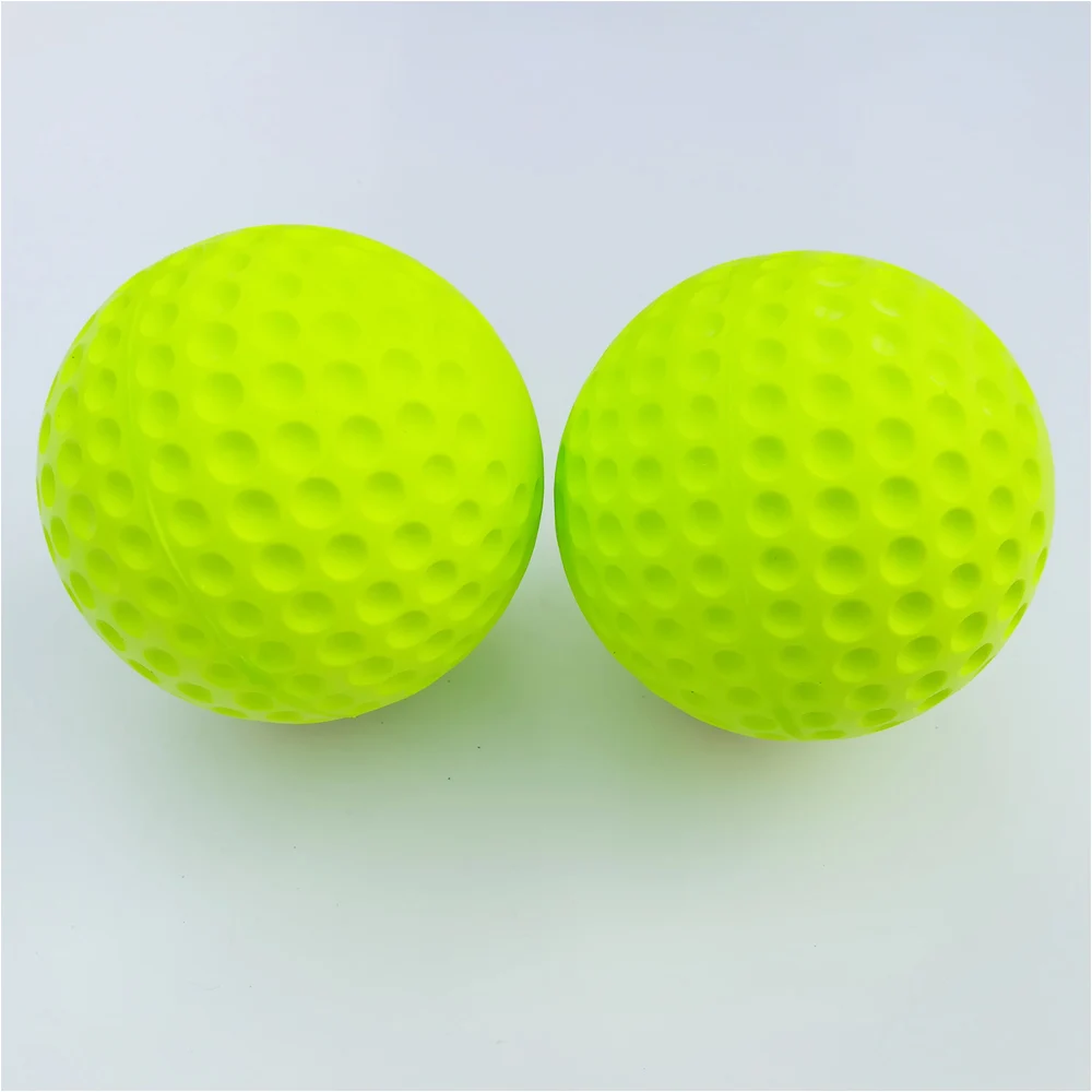 High quality softball pitching machine Ball Extra Hard Yellow hurling Dimpled Ball