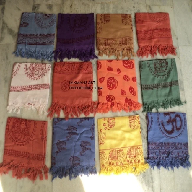 mix match indian printed viscose pareo sarongs