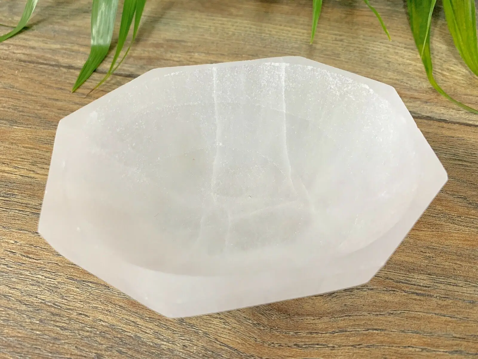 Selenite Bowl Oval Crystal Charging Stones Ritual Reiki Chakra Meditation.